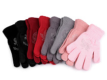 Girl's Knitted Gloves with Snowflake