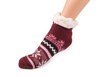 Dámske ponožky zimné s protišmykom, krátke