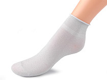 Dámske ponožky členkové s lurexom