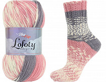 Fil à tricoter auto-motifs Lofoty pour chaussettes, 100 g