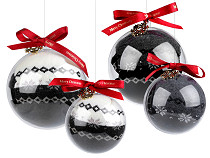 Chaussettes de Noël pour femmes/filles dans une boule cadeau avec flocon de neige métallique