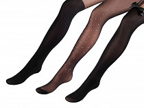 Ladies Tights with Rhinestones and a Bow