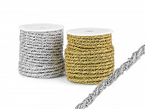 Lurex twisted cord with ball chain Ø5 mm