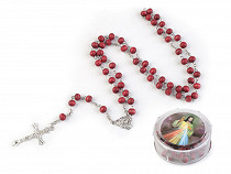 Rosary with Wooden Beads in a Box