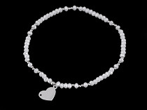 Bracelet with Stainless Steel Beads - Heart
