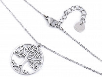 Stainless Steel Necklace - Heart, Tree of Life
