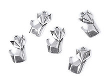 Metal Charm Origami Fox