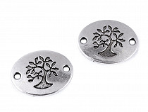 Metal Sew on Charm / Spacer Tree of Life 17x22 mm