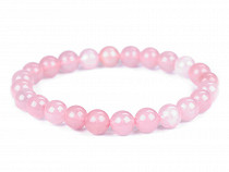 Bracelet perles minérales Quartz rose