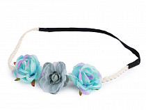 Elastisches Haarband mit Blumen / Blüten