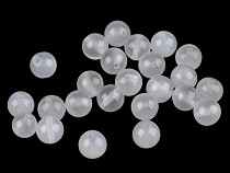 Perles minérales - Agate blanche, Ø 6 mm