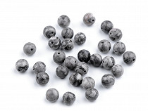 Perles minérales - Marbre, Ø 6 mm