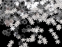 Mini paillette, motivo: fiocco di neve, Ø 5 mm