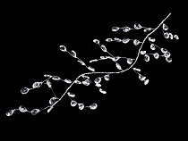 Branche/Guirlande métallique avec perles en cristaux de perle
