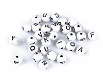 Perles en plastique avec lettres, Ø 8 mm