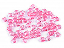 Perles à facettes en plastique, 4 x 6 mm