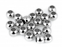 Perles fantaisie métalliques en plastique, 8 x 10 mm