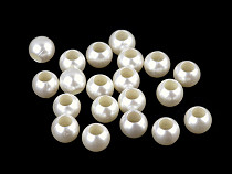 Plastové perly s veľkým prievlakom 8x10 mm
