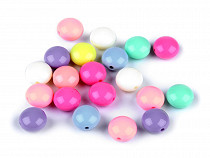 Plastic Lentil Beads Pastel Mix Ø12 mm