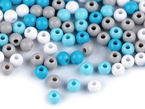 Perles en plastique de couleur, Ø 4 mm, mélange
