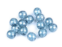 Crackle Glass Beads, Metallic Ø8 mm