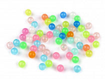 Perles en plastique phosphorescentes, Ø 8 mm