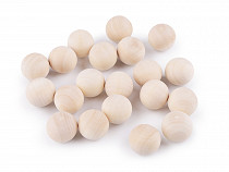 Perles en bois sans trous, Ø 20 mm