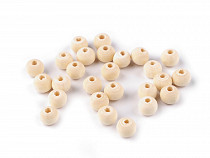 Perles en bois non peintes, Ø 8 mm