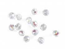 Perles en verre poli, 8 mm