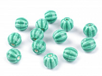 Perles en porcelaine rainurées, Ø 13 mm