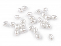 Plastové voskové korálky / perly Glance 8x11 mm