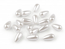Plastic wax beads / pearls Glance, drop 10x20 mm