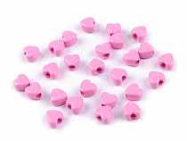 Perles Cœurs en plastique, 8 mm