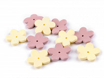 Plastic beads / buttons flower Ø25 mm