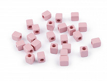 Perles cubiques en plastique, 6 x 6 mm