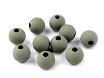 Matte plastic beads, rubberized surface Ø16 mm