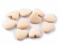 Unfinished Wooden Heart Beads Ø20 mm