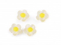 Perles en plastique mat, Fleur, Ø 13 mm