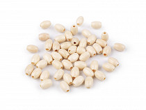 Perle in legno di ulivo, dimensioni: 5 x 8 mm