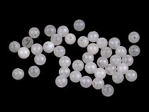 Perles minérales - Agate blanche mate, Ø 4 mm