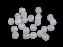 Synthetic Mineral Beads White Agate, rounded cubes 8 mm
