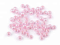 Plastic pearl beads with large pulling hole / for swimsuit Ø8 mm