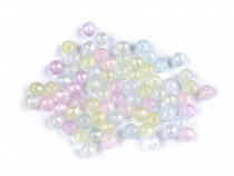 Plastic Beads pearl AB frost effect Ø6 mm
