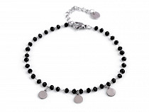 Bracelet en acier inoxydable avec perles taillées