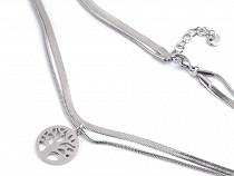 Stainless steel double necklace