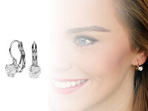 Boucles d’oreilles Cœur en acier chirurgical avec strass