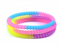 Neon Gummy Bands, Silicone Bracelets, Bright Bangles