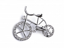 Brooch with Rhinestones, Bicycle