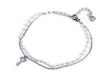 Stainless Steel Ankle Bracelet with Charm Pendant