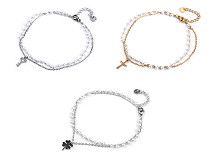 Stainless Steel Ankle Bracelet with Charm Pendant